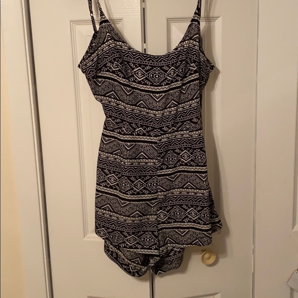 Black and white romper